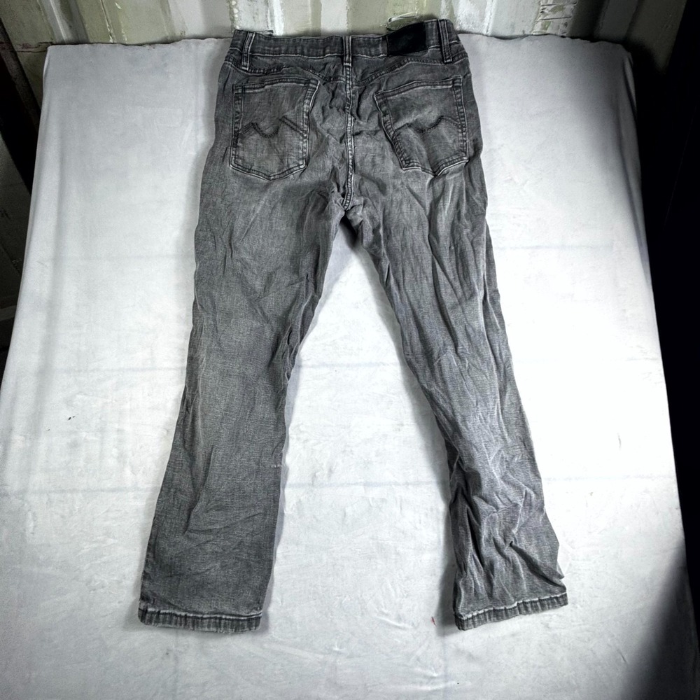 Urban Star Classic Jeans Mens 36x30 Gray Denim Cotton Stretch Slim Straight Leg